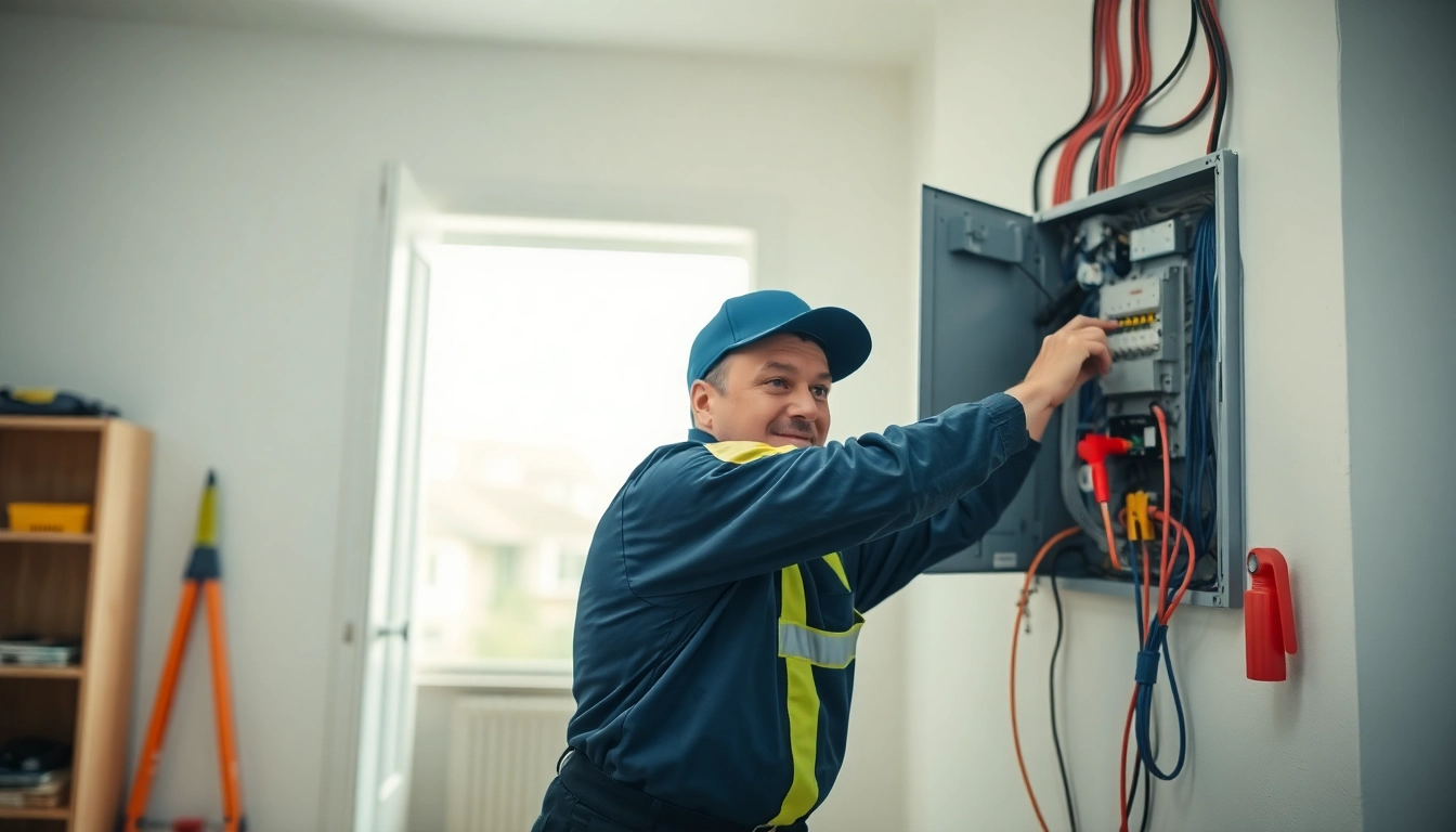 Electrician expertly providing Elektriker Notdienst services in a residential setting.