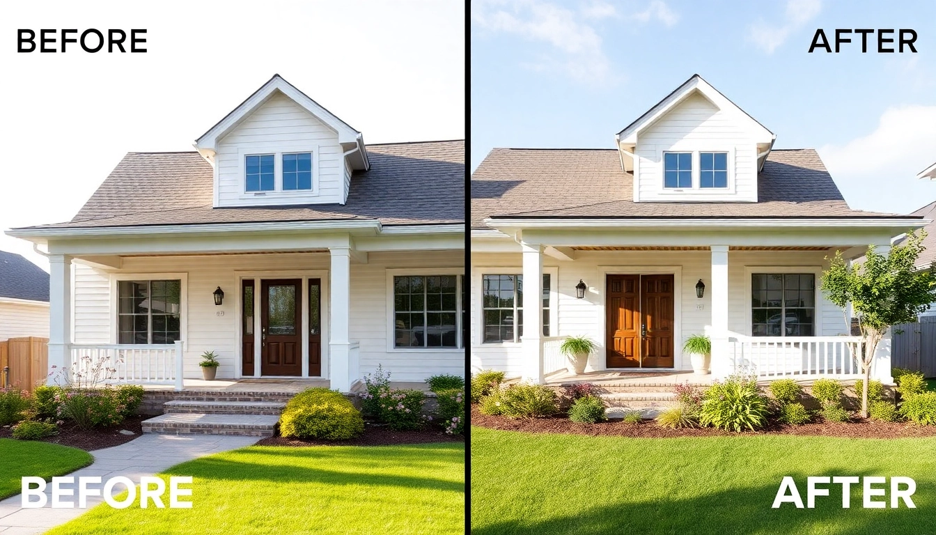 Showcase of exterior renovations highlighting a beautifully transformed home with improved curb appeal.