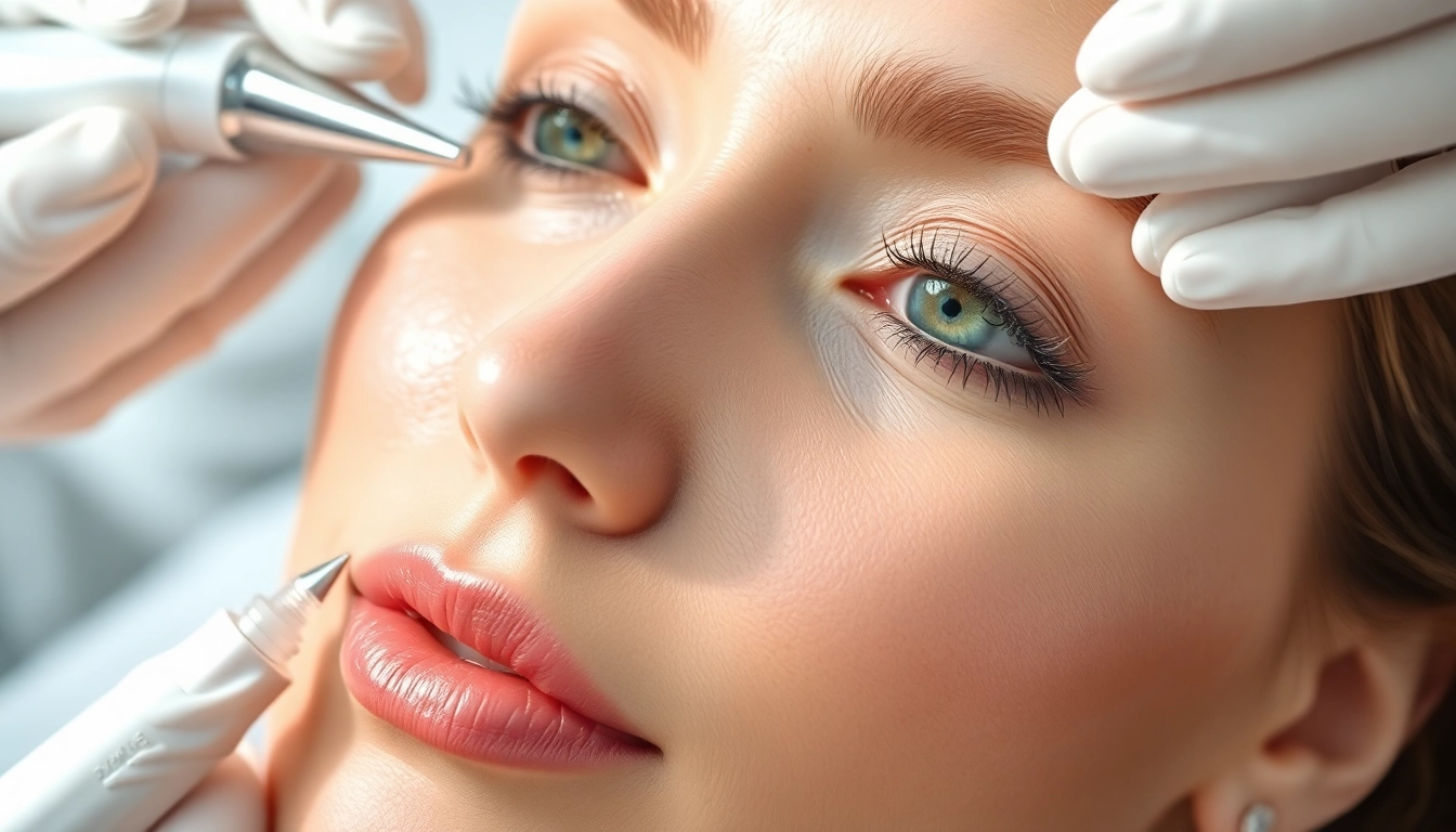 Revitalize your skin with Faltenbehandlung Zürich, showing a woman receiving expert wrinkle treatment.