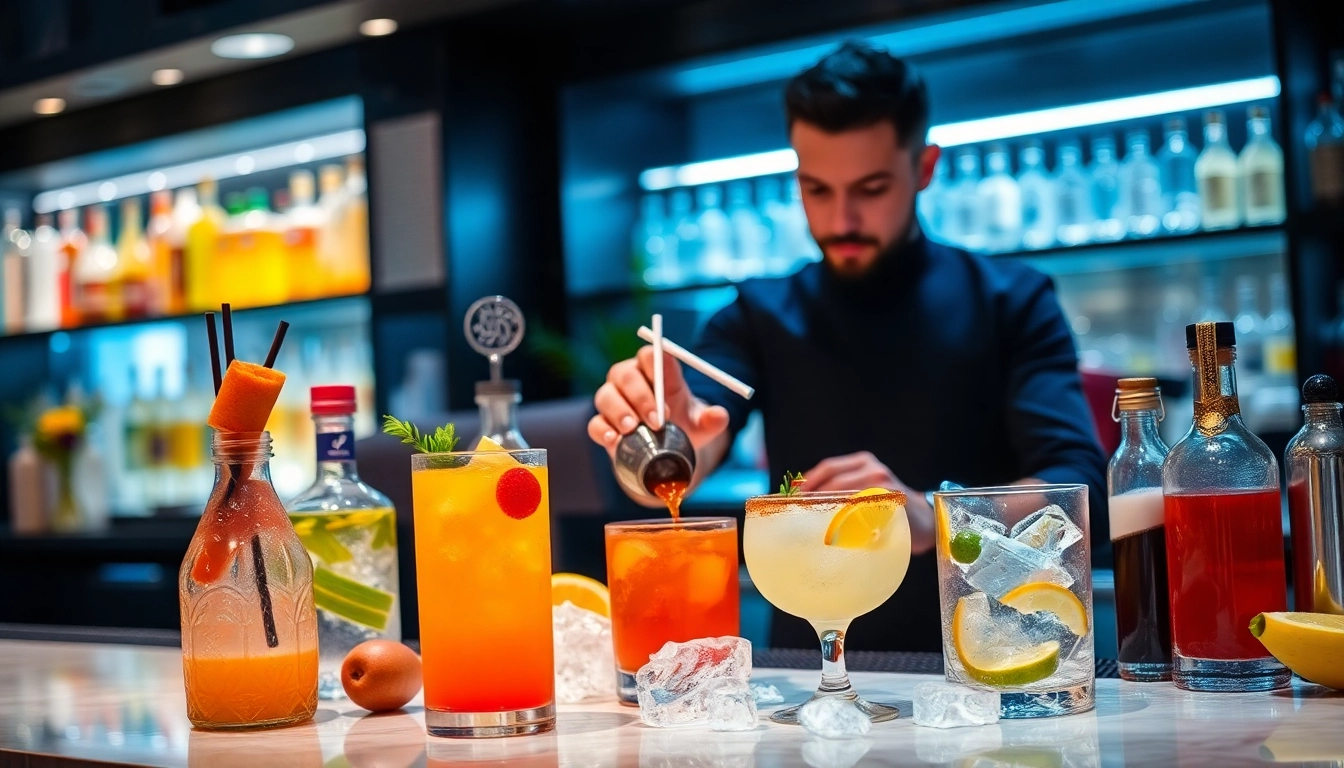 Experience the art of cocktail kurs berlin with vibrant ingredients and skilled bartending.