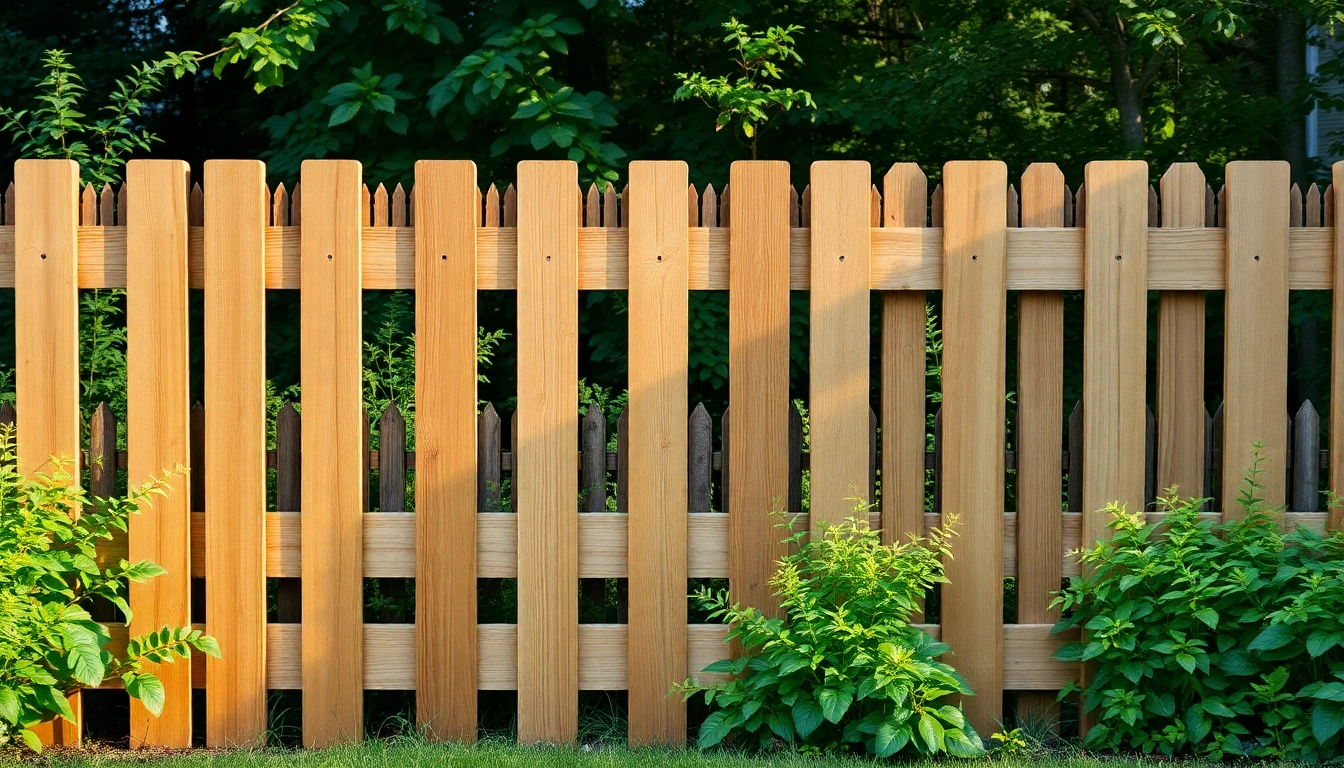 Enhance your space with quality fencing Manchester using this expertly crafted wooden fence in a serene garden.