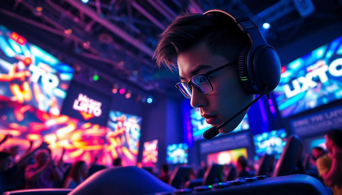 Berpartisipasi dalam kompetisi LXTOTO yang mendebarkan dengan fokus luar biasa di arena esports.
