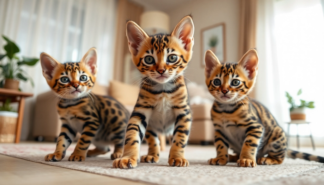 Adorable Bengal Kittens for Sale playing in a cozy home environment.