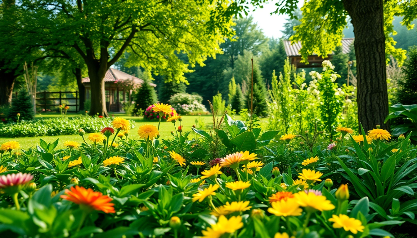 Behandelen van het snoeiseizoen met kleurrijke bloemen en gezonde planten in de tuin
