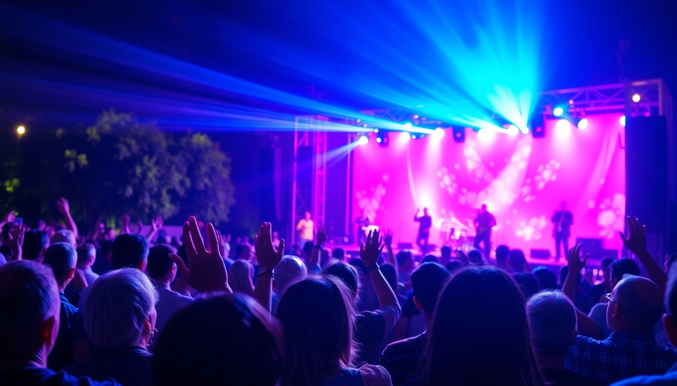 Exciting appeal of henderson entertainment in a lively outdoor concert setting.