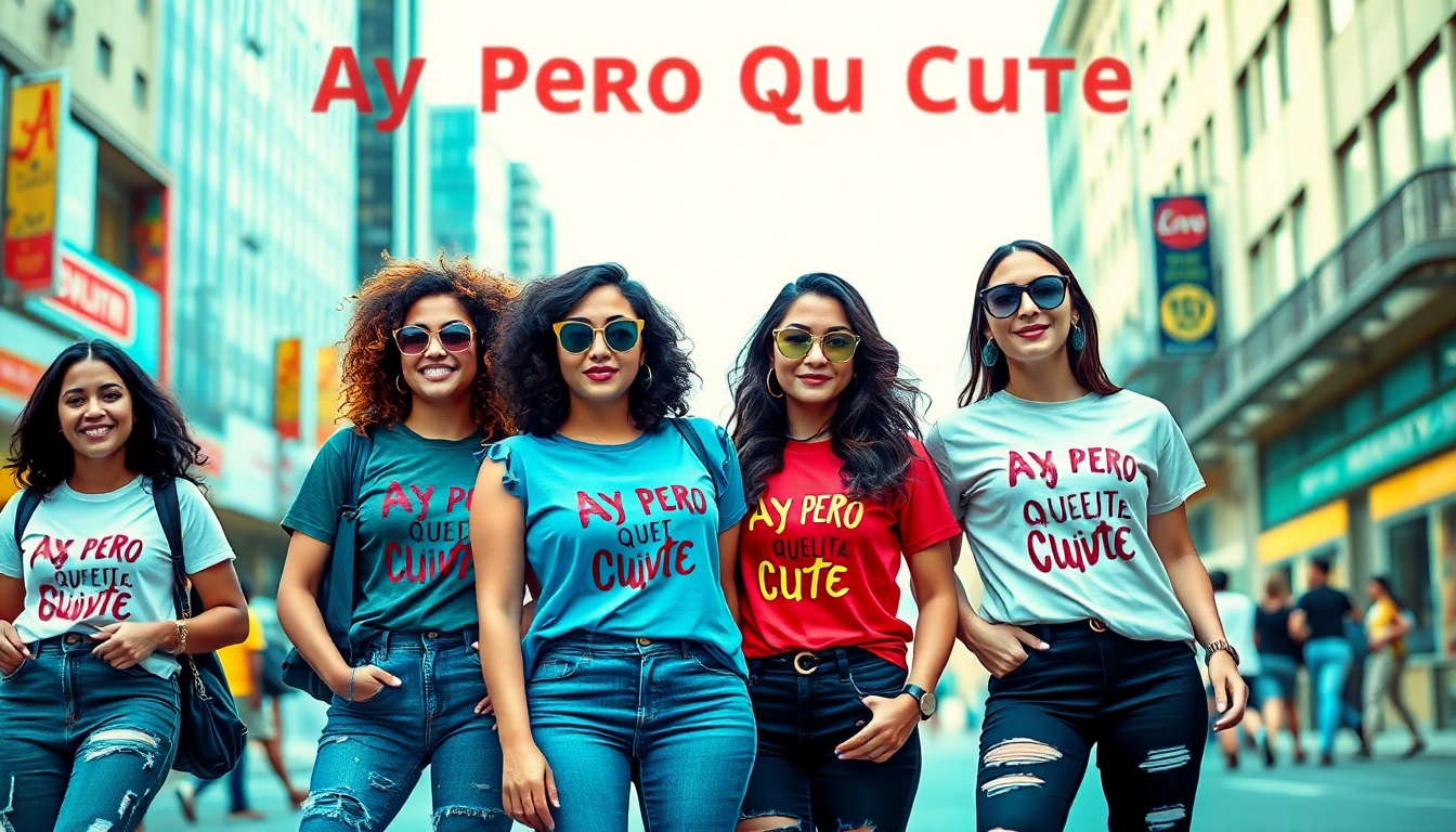 Ay Pero Que Cute Latina Clothing showcasing stylish women celebrating vibrant culture and modern fashion.