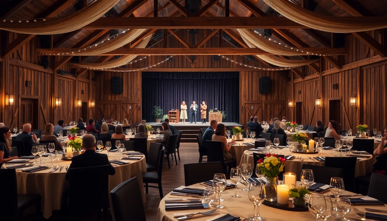 Barn dinner theater 2024 schedule showcasing a lively dining and entertainment atmosphere.